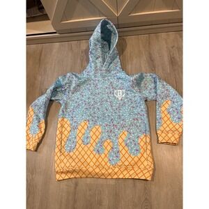 Baseball Lifestyle 101 Big Boys' Blue Ice Cream Hoodie Size large